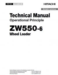 repair manual Hitachi Wheel Loader ZW550-6 Operational Principle Technical Manual PDF