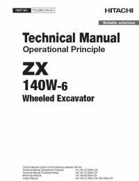 repair manual Hitachi Wheeled Excavator ZX140W-6 Operational Principle Technical Manual PDF