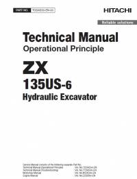 repair manual Hitachi Hydraulic Excavator ZX135US-6 Operational Principle Technical Manual PDF