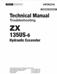 repair manual Hitachi Hydraulic Excavator ZX135US-6 Troubleshooting Technical Manual PDF