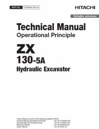 repair manual Hitachi Hydraulic Excavator ZX130-5A Operational Principle Technical Manual PDF