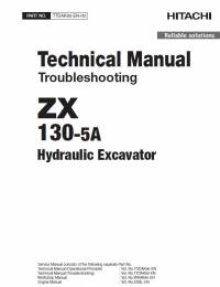 repair manual Hitachi Hydraulic Excavator ZX130-5A Troubleshooting Technical Manual PDF