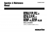 repair manual Komatsu D20/21A,P,PL,PLL-6, D20/21P-6A,6B Bulldozers Operation and Maintenance Manual PDF
