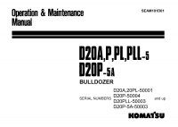 repair manual Komatsu D20A, P,PL, PLL-5, D20P-5A Bulldozers Operation and Maintenance Manuals PDF