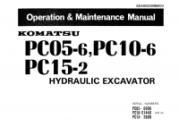 repair manual Komatsu Crawler Excavator PC05-6, PC10-6, PC15-2 Operation and Maintenance Manual PDF