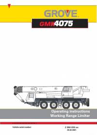 repair manual Grove Truck Crane GMK 4075 Operating Instructions Working Range Limiter PDF