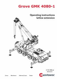 repair manual Grove Truck Crane GMK 4080-1 Operating Instructions Lattice Extension PDF