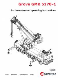 repair manual Grove Truck Crane GMK 5170-1 Lattice Extension Operating Instructions PDF