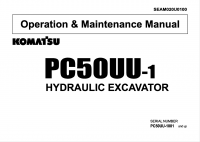 repair manual Komatsu Hydraulic Excavator PC50UU-1 Set of Operation and Maintenance Manuals PDF