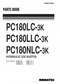 repair manual Komatsu Hydraulic Excavator PC180LC-3K, PC180LL-3K, PC180NLC-3K Parts Book PDF