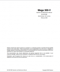 repair manual Daewoo Doosan Wheel Loader Mega 300-V Operation and Maintenance Manual PDF