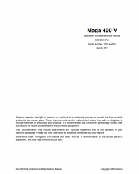 repair manual Daewoo Wheel Loader Mega 400-V Operation and Maintenance Manual PDF