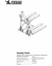spare parts catalog Cesab Warehouse CE100 HL STD / CE100 HLEI / CE100 HLEX / CE100 HLI / CE100 HLX Parts Manual PDF