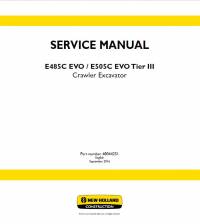 repair manual New Holland Crawler Excavator E485C EVO / E505C EVO Tier III Service Manual PDF