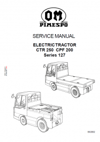 repair manual OM Pimespo Electric Tractor CTR 250, CPF 200 Series 127 Service Manual PDF