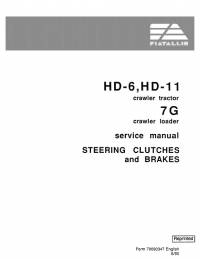 repair manual FiatAllis Crawler Tractor HD-6, HD-11, Crawler Loader 7G Service Manual PDF