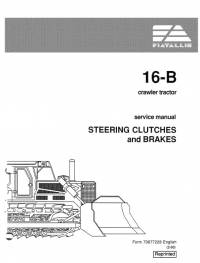 repair manual FiatAllis Crawler Tractor 16-B Steering Clutches Brakes Service Manual PDF
