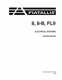 repair manual FiatAllis Crawler Loader 8, 8-B, FL9 Electrical Systems Service Manual PDF