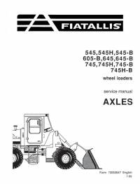 repair manual FiatAllis Wheel Loaders 545, 545H, 545B, 605B, 645, 645B, 745, 745H, 745B, 745H-B Service Manual PDF