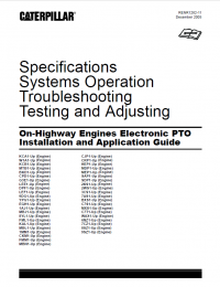 repair manual CAT On-highway Engine Electronic PTO Installation and Application Guide PDF