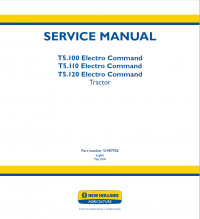 repair manual New Holland T5.100, T5.110, T5.120 Electro Command Tractor Service Manual PDF
