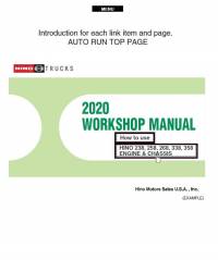 repair manual Hino Trucks 238, 258LP, 268, 338, 358 Series with J08E-VB/WU Engines 2020 Workshop Manuals PDF
