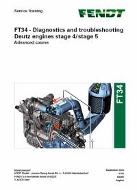 repair manual Fendt FT34 Diagnostics And Troubleshooting Deutz Engines Stage 4/Stage 5 Service Training Manual PDF