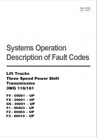repair manual Doosan Lift Trucks Systems Operation Description of Fault Codes Manual of PDF