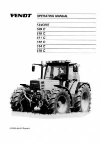 repair manual Fendt Tractor Favorit 509C, 510C, 511C, 512C, 514C, 515C Operating Manual PDF