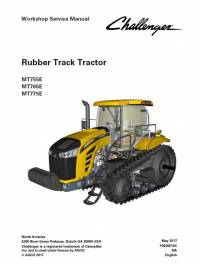 repair manual Challenger Rubber Track Tractor MT755E, MT765E, MT775E Workshop Service Manual PDF