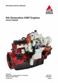 repair manual Fendt Agco Power 5th Generation AWF Engines Workshop Service Manual PDF