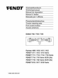 repair manual Fendt Tractor Steering Axle 400, 700, 800 Vario Dana 730/735/745 Workshop Manual PDF
