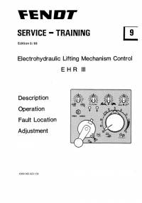 repair manual Fendt Tractor EHR III Electrohydraulic Lifting Mechanism Control Service Training Manual PDF