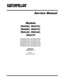 repair manual Caterpillar Telehandler TH336C, TH337C, TH406C, TH407C, TH414C, TH514C, TH417C Service Manual PDF