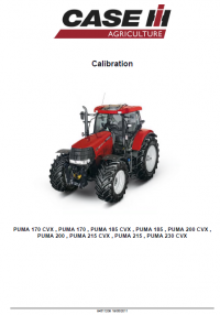repair manual Case Puma 170(CVX) 185(CVX) 200(CVX) 215(CVX) 230CVX tractors PDF calibration booklet
