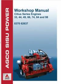 repair manual Agco Sisu Power Engines 33, 44, 49, 66, 74, 84, 98 Citius Series Workshop Manual PDF