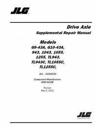 repair manual JLG Drive Axle G9-43A, G10-43A, 943, 1043, 1055, 1255, TL943, TL943C, TL1055C, TL1255C Repair Manual