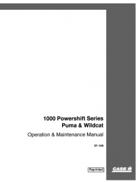 repair manual Case pdf Puma and Wildcat 1000 Powershift operation and maintenance manual