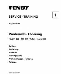 repair manual Fendt Favorit 900-800-500, Xylon, Farmer 300 Front Axle Suspension Service Training Manual PDF