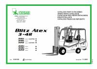 spare parts catalog Cesab Forklifts Blitz Atex 3-4R 316L, 318L, 320, 416L, 418L, 420 Spare Parts Catalog PDF