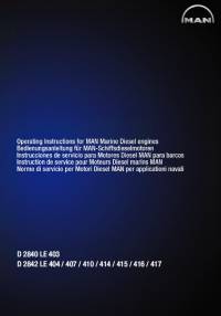 repair manual Man Diesel Engine D 2840 LE, D 2842 LE 400 Series Operating Instructions PDF