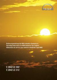 repair manual Man Industrial Gas Engines E 2842 LE302/LE312 Operating Instructions PDF