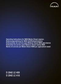 repair manual Man Marine Diesel Engines D2842 LE 409, D2842 LE 418 Operating Instructions PDF