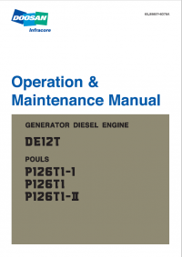 repair manual Daewoo Doosan DE12T Generator Diesel Engine Operation and Maintenance Manual PDF