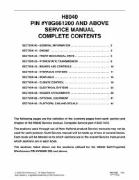 repair manual New Holland Speedrower Self Propelled Windrower H8040 Service Manual PDF