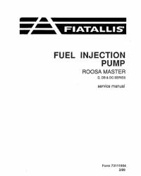 repair manual FiatAllis Fuel Injection Pump Roosa Master D, DB, DC Series Service Manual PDF