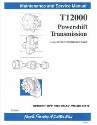 repair manual Dana Spicer T12000 Powershift Transmission Maintenance Service Manual PDF