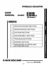 repair manual New Holland Hydraulic Excavator E385B, E385BLC (HS Engine) Shop Manual PDF