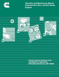 repair manual Cummins Industrial Engines B3.9, B4.5, B5.9 Series Operation And Maintenance Manual PDF