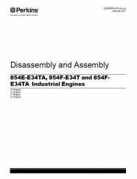 repair manual Perkins Industrial Engines 854E-E34TA, 854F-E34T, 854F-E34TA Disassembly And Assembly Manual PDF
